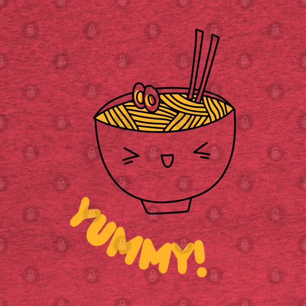 Savor the Smile: Kawaii Ramen Delight by Teeeshirt